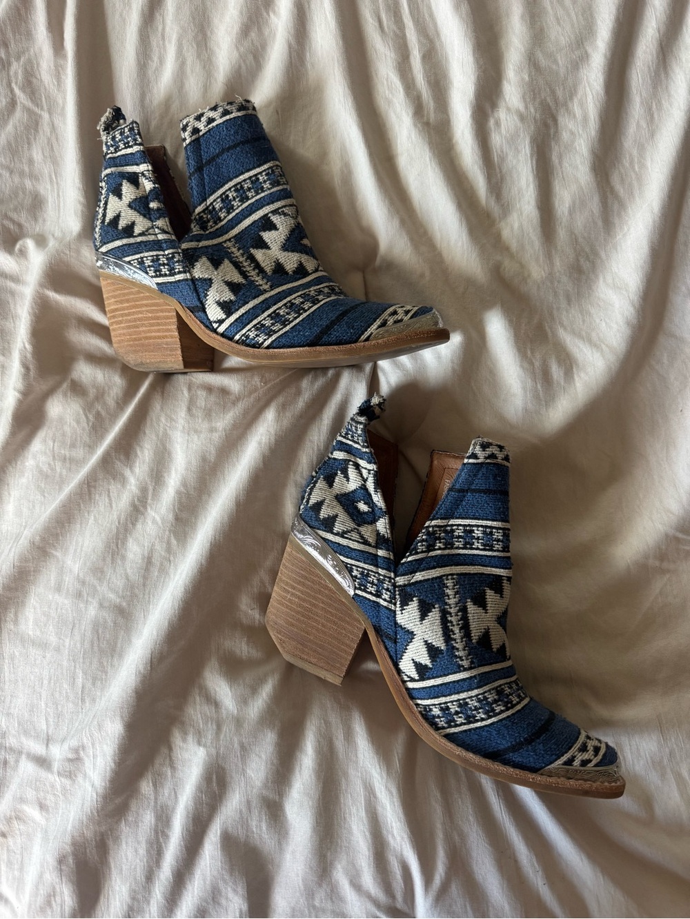 Jeffrey Campbell  Blue Aztec Ankle Booties - Women